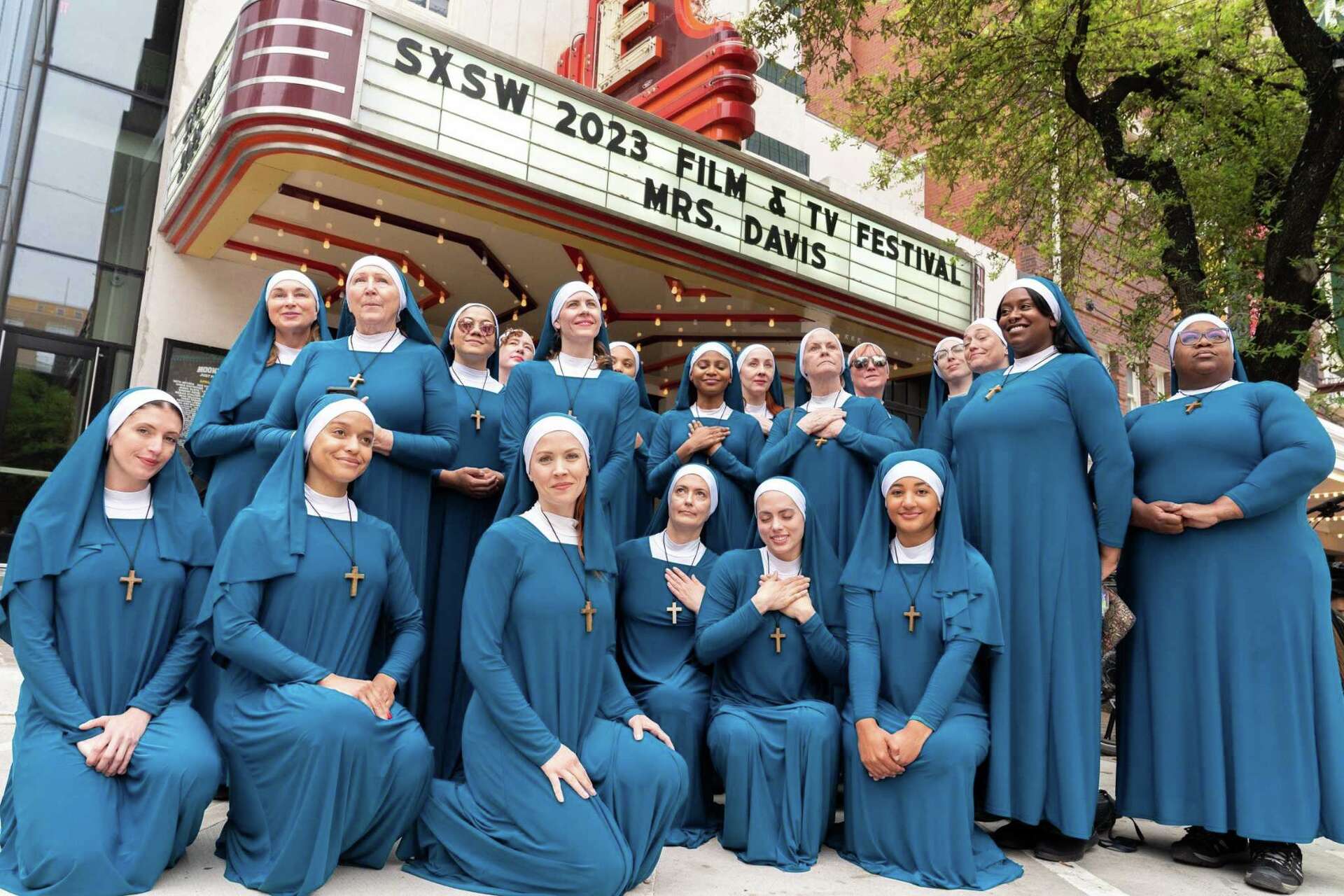 Betty Gilpin fights evil AI in 'Mrs. Davis' trailer at SXSW