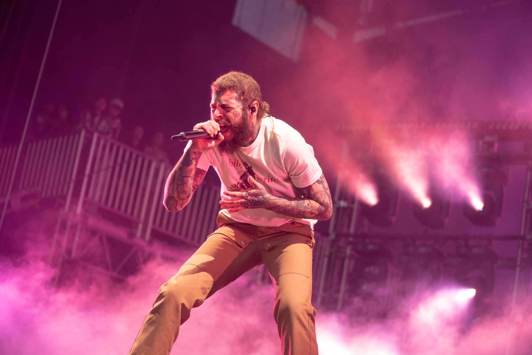 Post Malone Falls Off Stage Mid-Show—But Gets Back Up Like a Rock Star