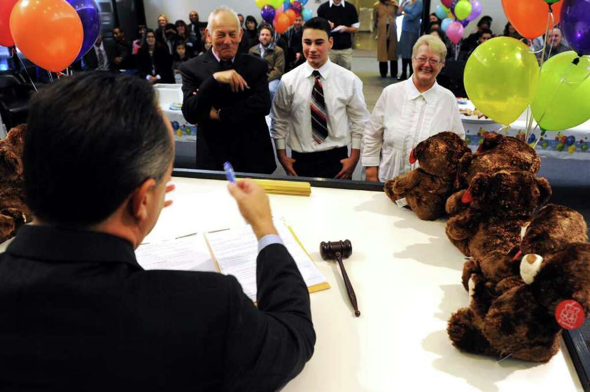 Newly adopted Angel stars in probate court