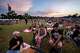 From left, Ryan Loftis, Katlin Bryant and David Torres attend Blues on the Green at Zilker Park Tuesday, June 11, 2024. The free summer concert series has run for 33 years.