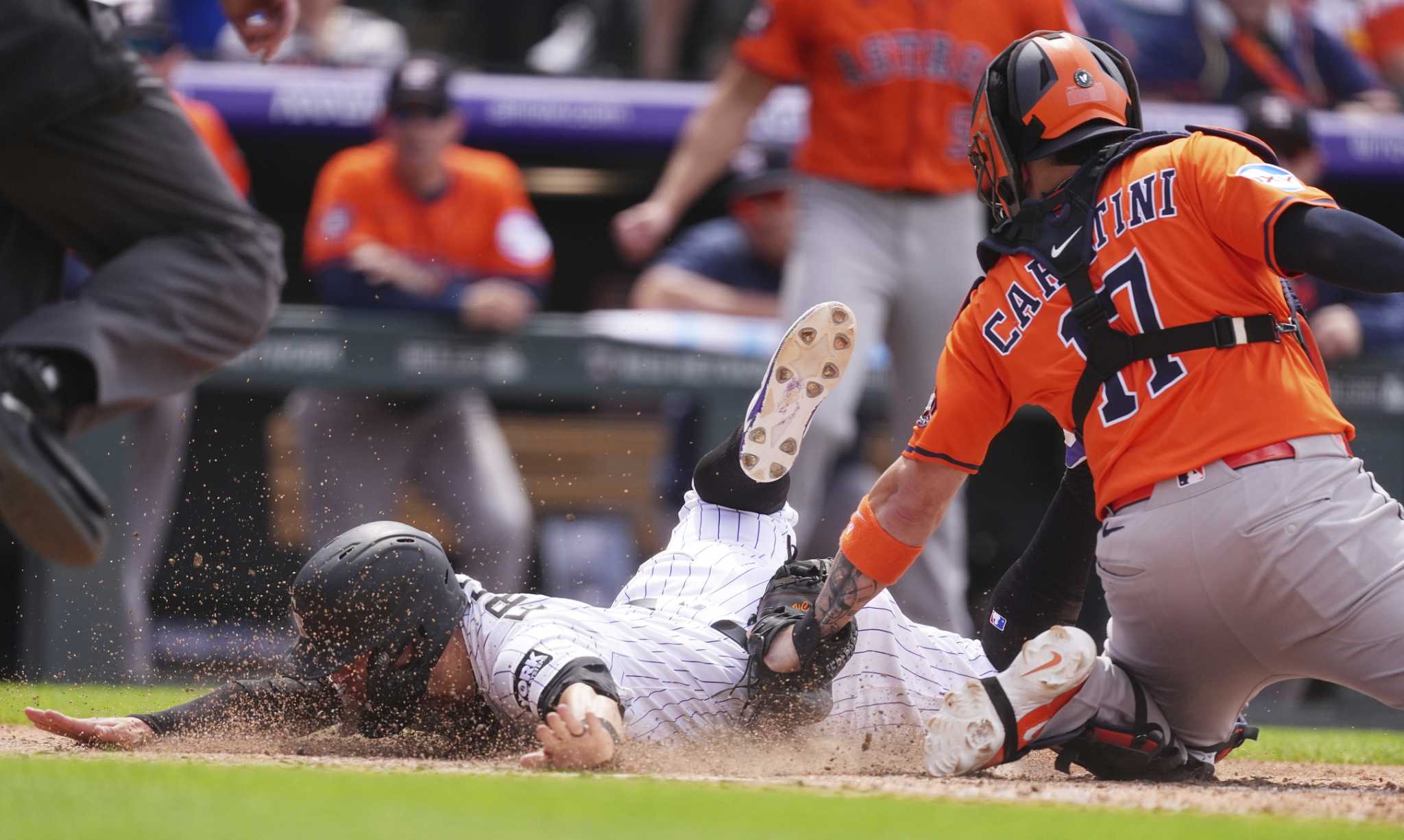 Houston Astros denied series sweep with loss to Colorado Rockies