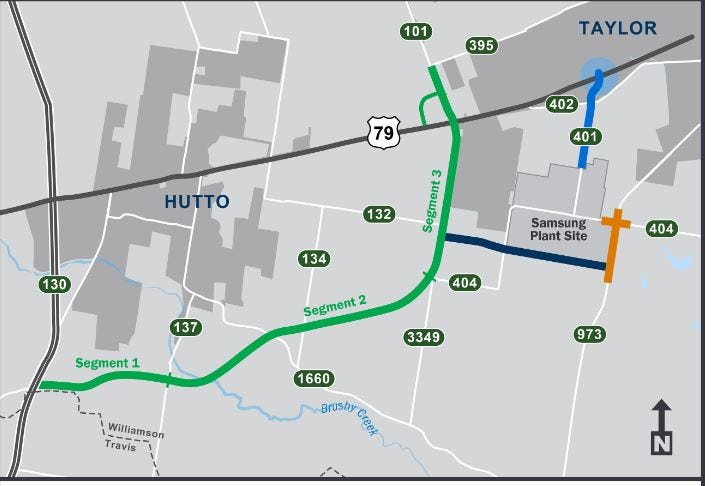 Williamson Valley Rd Map Segments of two new highways open to drivers in east Williamson County