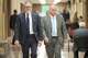 Chad Pinkerton, left, and Sam Bassett, attorneys for Kansas City Chiefs player Xavier Worthy arrive for a hearing about a protective order against Kansas City Chiefs player Xavier Worthy at the Williamson County Justice Center in Georgetown Tuesday April 1, 2025.