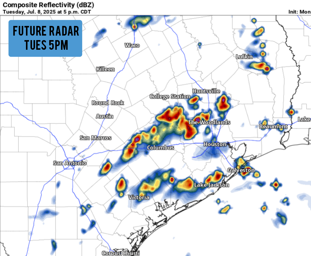 More scattered storms likely in South Texas today. Here’s where.
