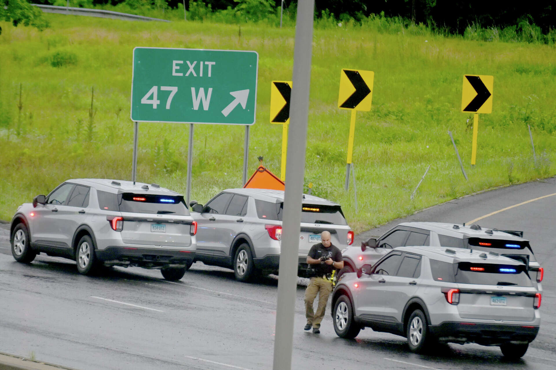 Video shows Enfield crash on I-91 that injured two CT troopers