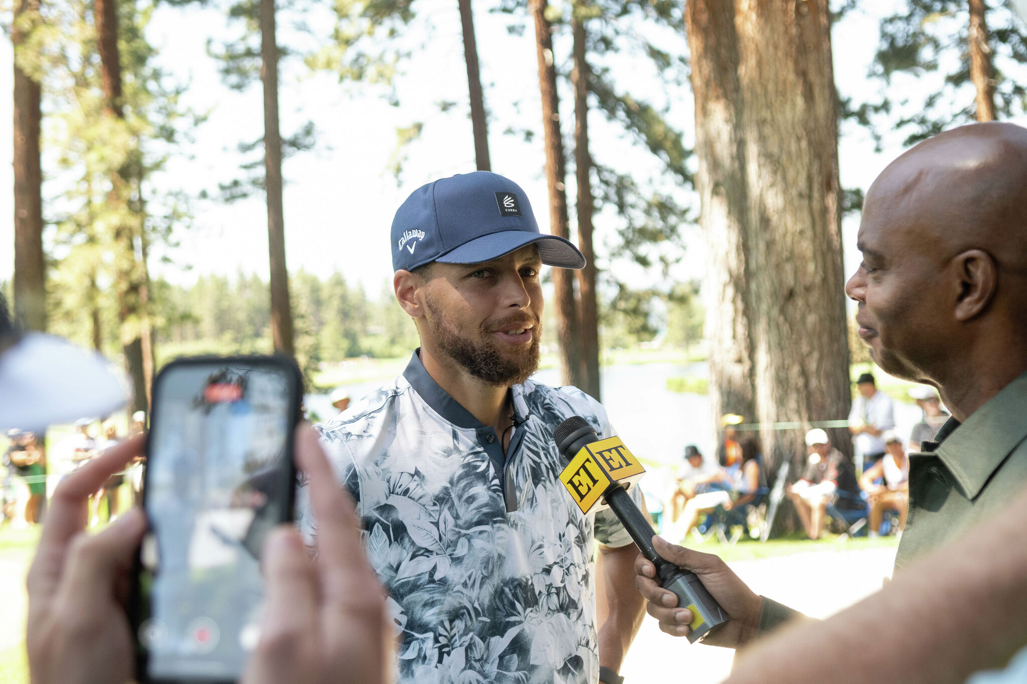 Fans tease Steph Curry about offseason rumors at Tahoe golf tournament