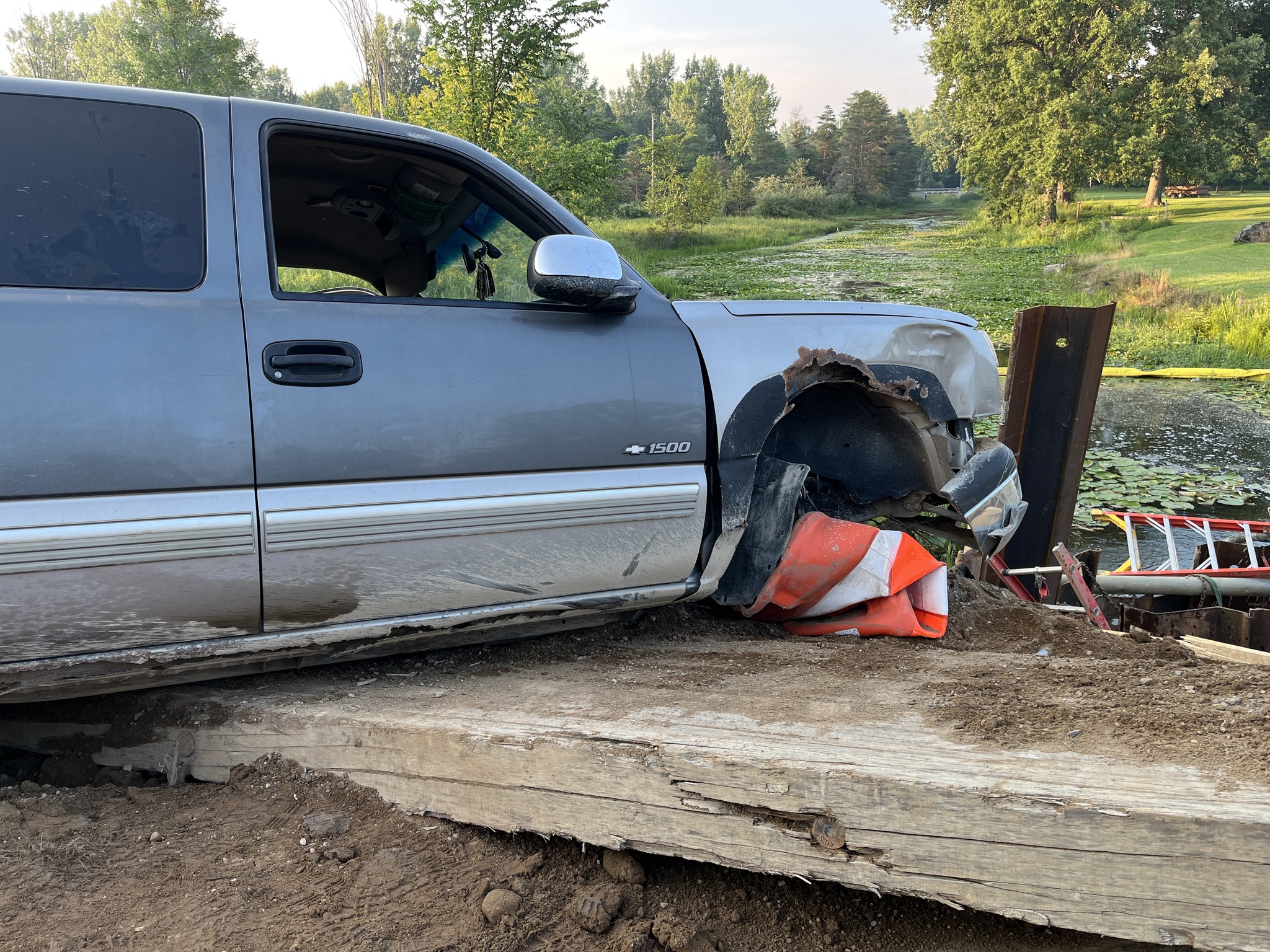 Caro man arrested for OWI after crashing into construction equipment