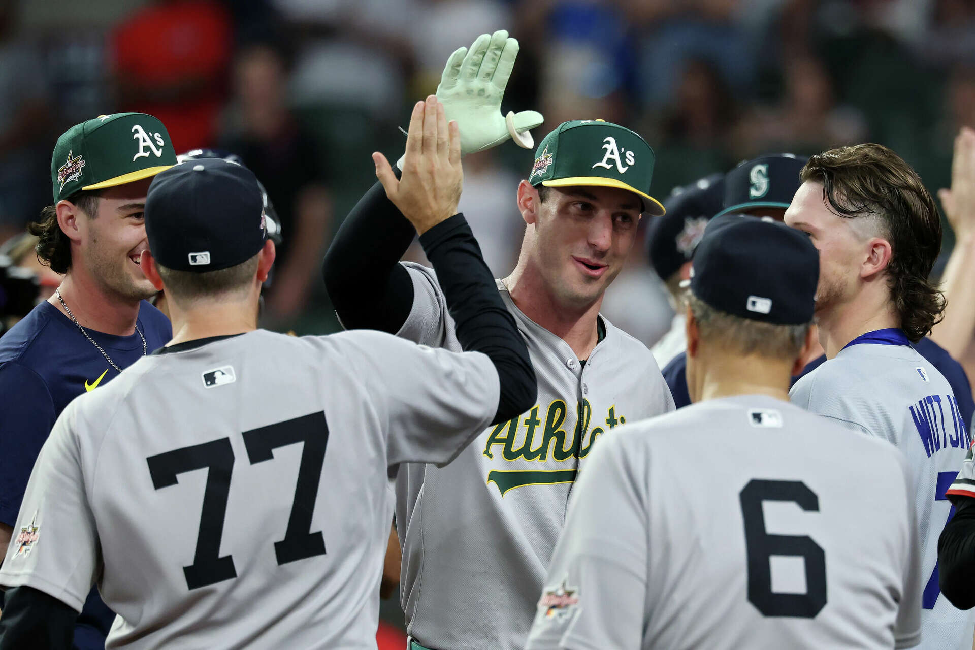 A's Brent Rooker welcomed the chance to do double All-Star derby duty