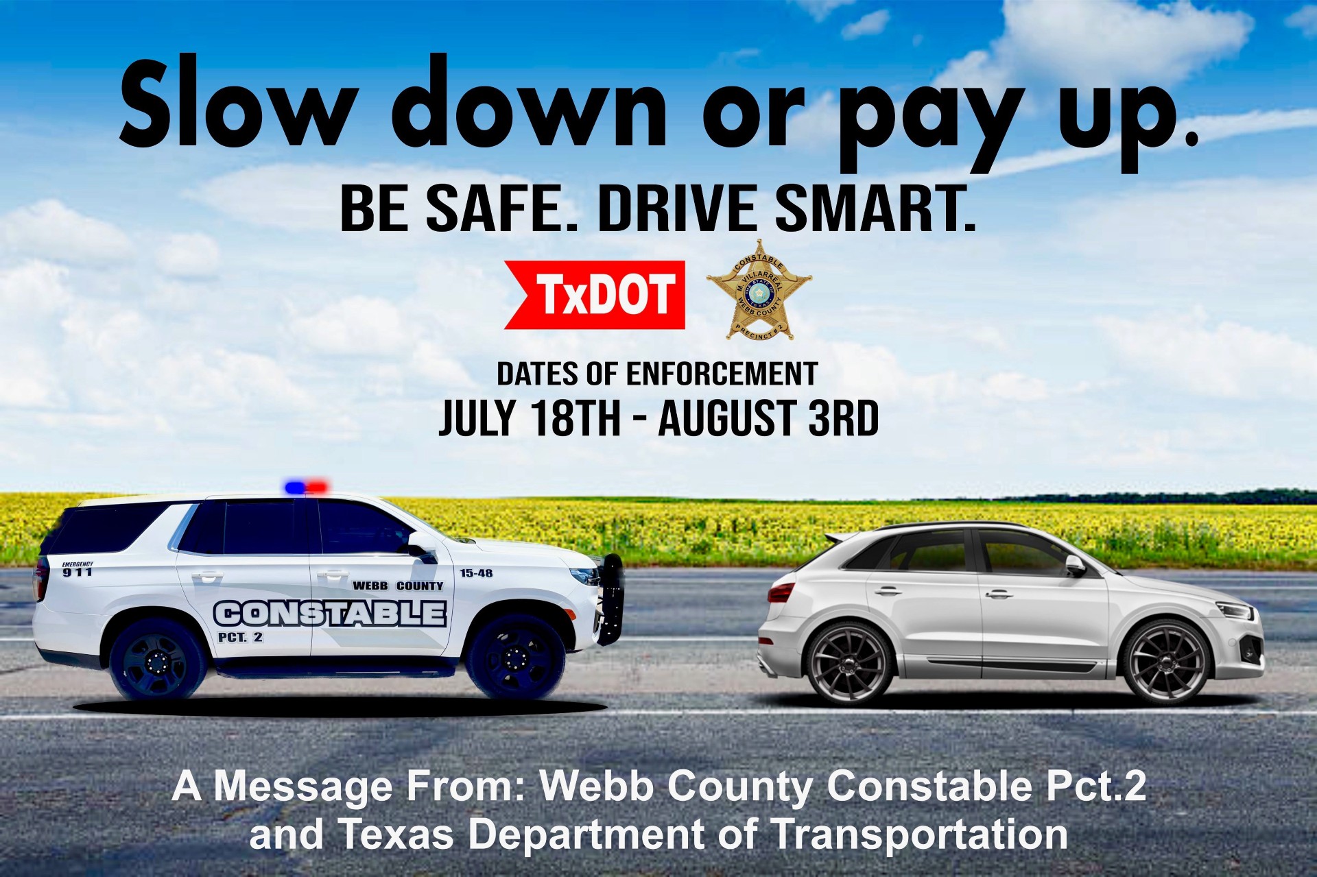 Webb Co. Constable’s Office joins TxDOT for campaign against speeding