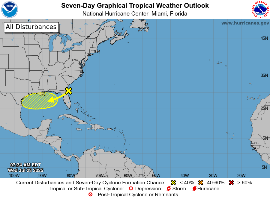 Gulf tropical disturbance could bring rain and flood threat to Texas