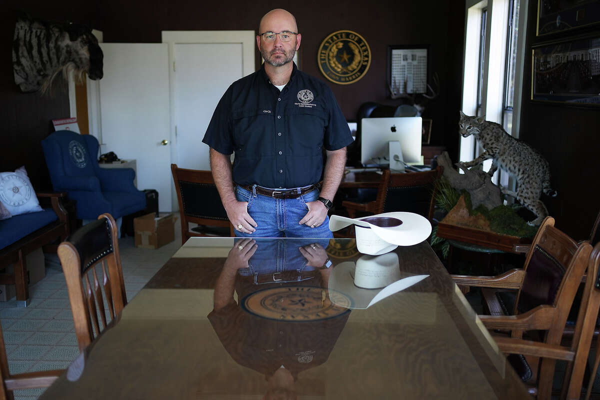 Texas Rep. Cody Harris stands in his office in Palestine on Thursday, July 31, 2025. Rep. Harris is proposing to overhaul the state's 