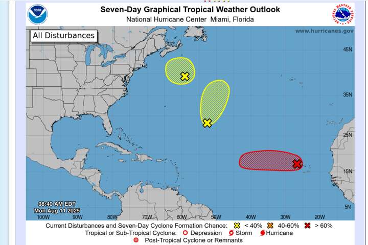 NHC: Tropical disturbance in Atlantic has 90% chance of formation
