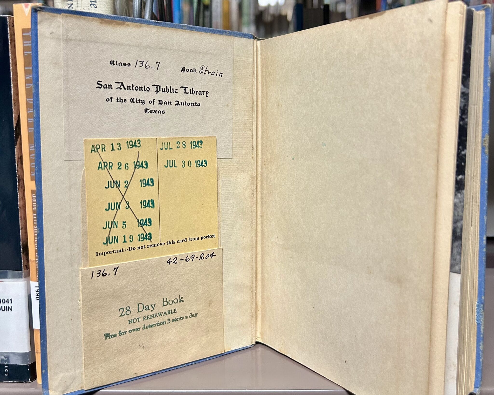 Book returned to San Antonio Public Library nearly 82 years after due date