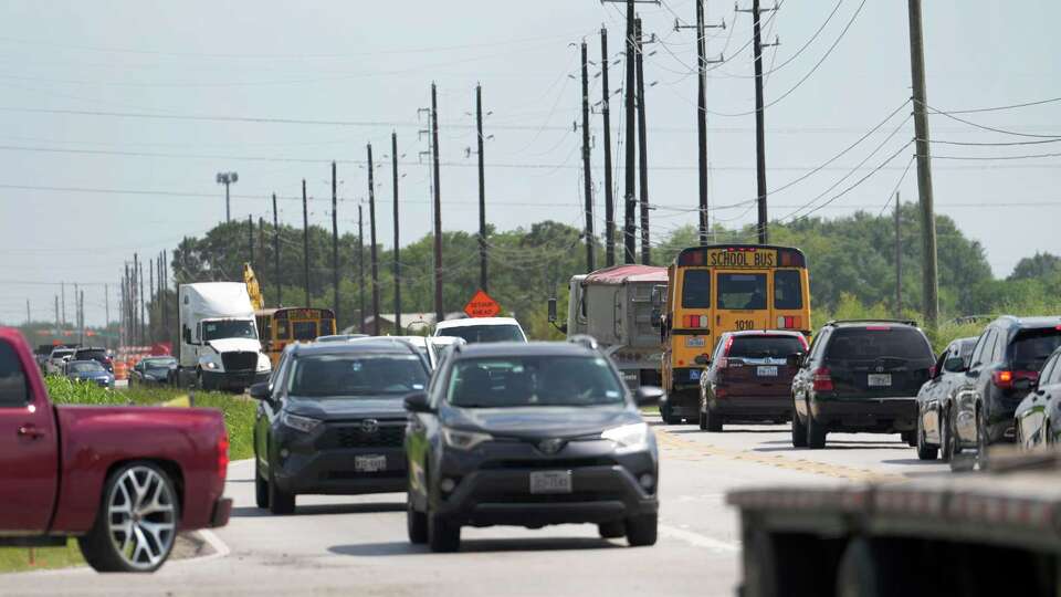 Traffic along Katy Hockley Cutoff near Clay Rd. in Katy is shown Thursday, Aug. 14, 2025.
