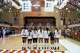 The Texas Longhorns take the court ahead of the game against Utah at Gregory Gymnasium on Friday, Aug. 15, 2025 in Austin, Texas.