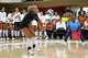 Texas Longhorns libero Emma Halter (2) returns a serve during the game against Utah at Gregory Gymnasium on Friday, Aug. 15, 2025 in Austin, Texas.