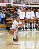 Texas Longhorns libero Ramsey Gary (32) returns a serve during the game against Utah at Gregory Gymnasium on Friday, Aug. 15, 2025 in Austin, Texas.