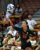 Texas Longhorns libero Ramsey Gary (32) serves during the game against Utah at Gregory Gymnasium on Friday, Aug. 15, 2025 in Austin, Texas.