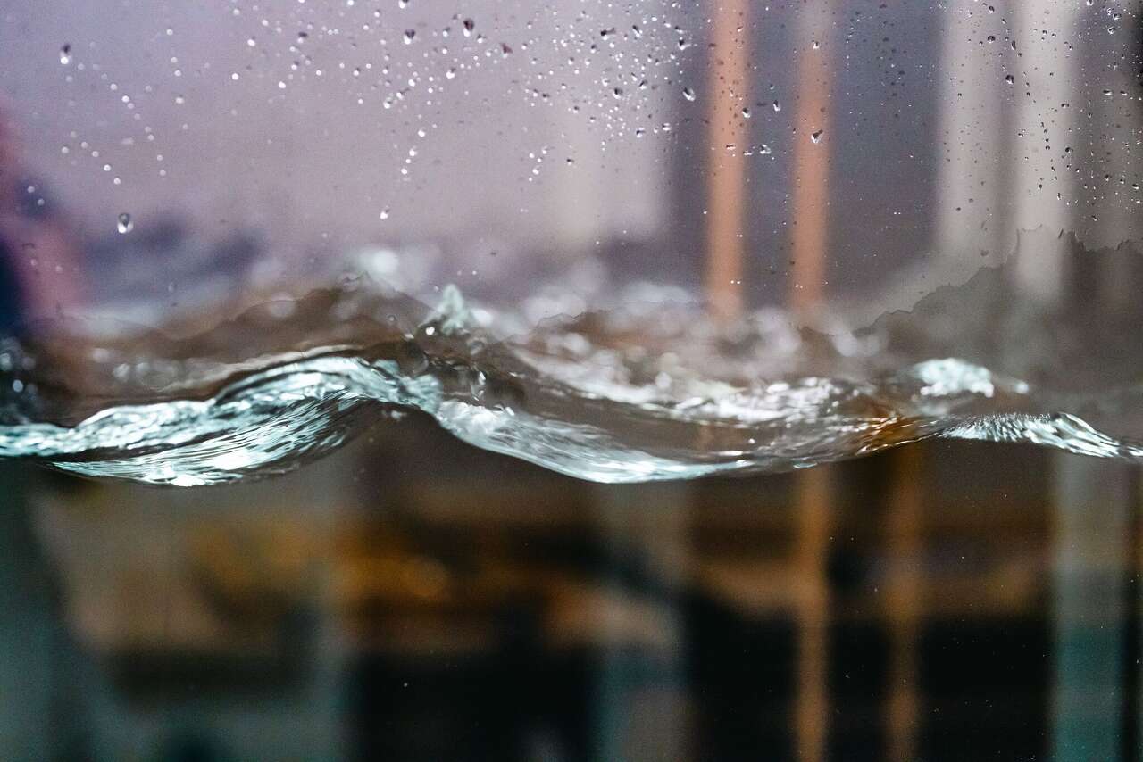 Kianoosh Yousefi and his team hope to learn more about how sea spray can lead to hurricane intensification. In order to simulate real-world conditions, Yousefi uses a 40-meter wind and wave tunnel, shown here, capable of producing 90 mph winds.