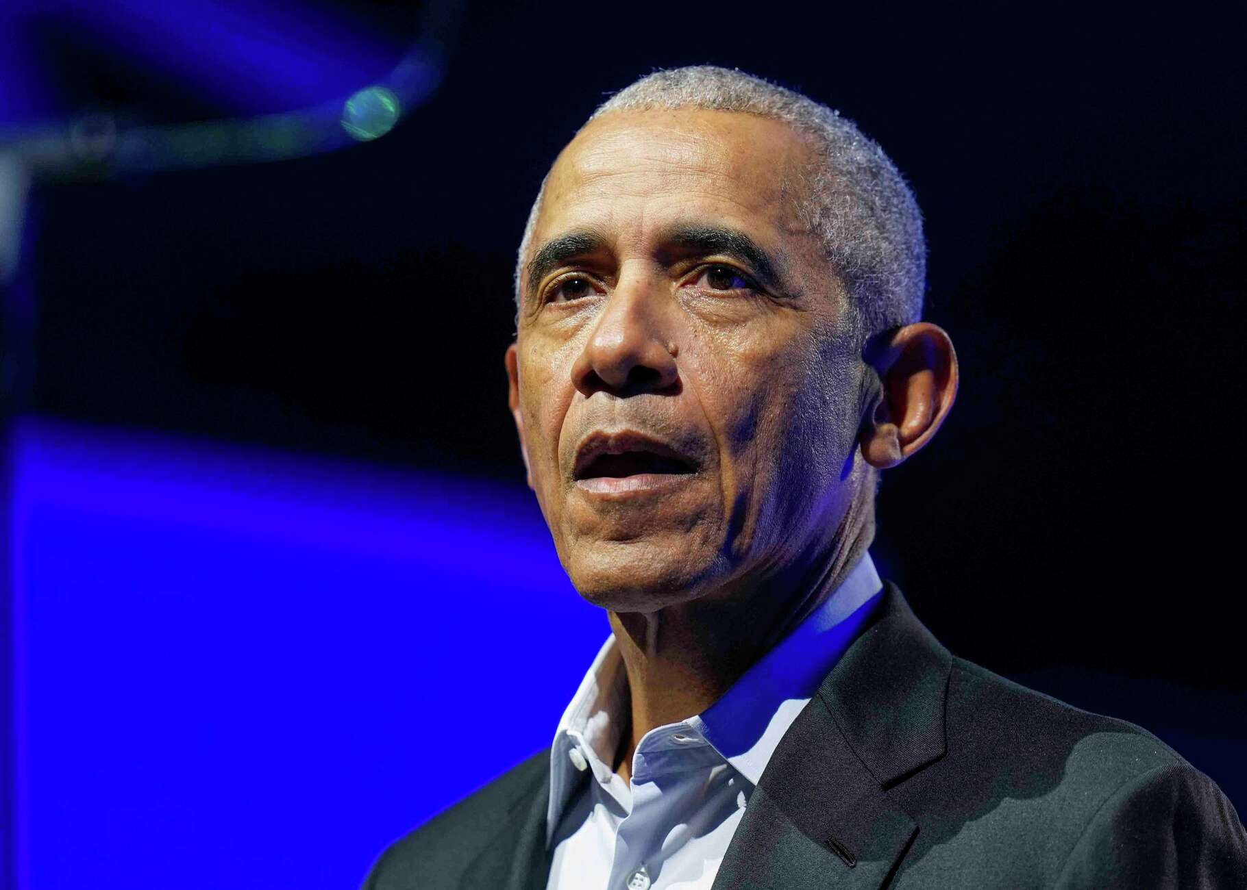 FILE - Former President Barack Obama speaks at the Obama Foundation Democracy Forum, Dec. 5, 2024, in Chicago.