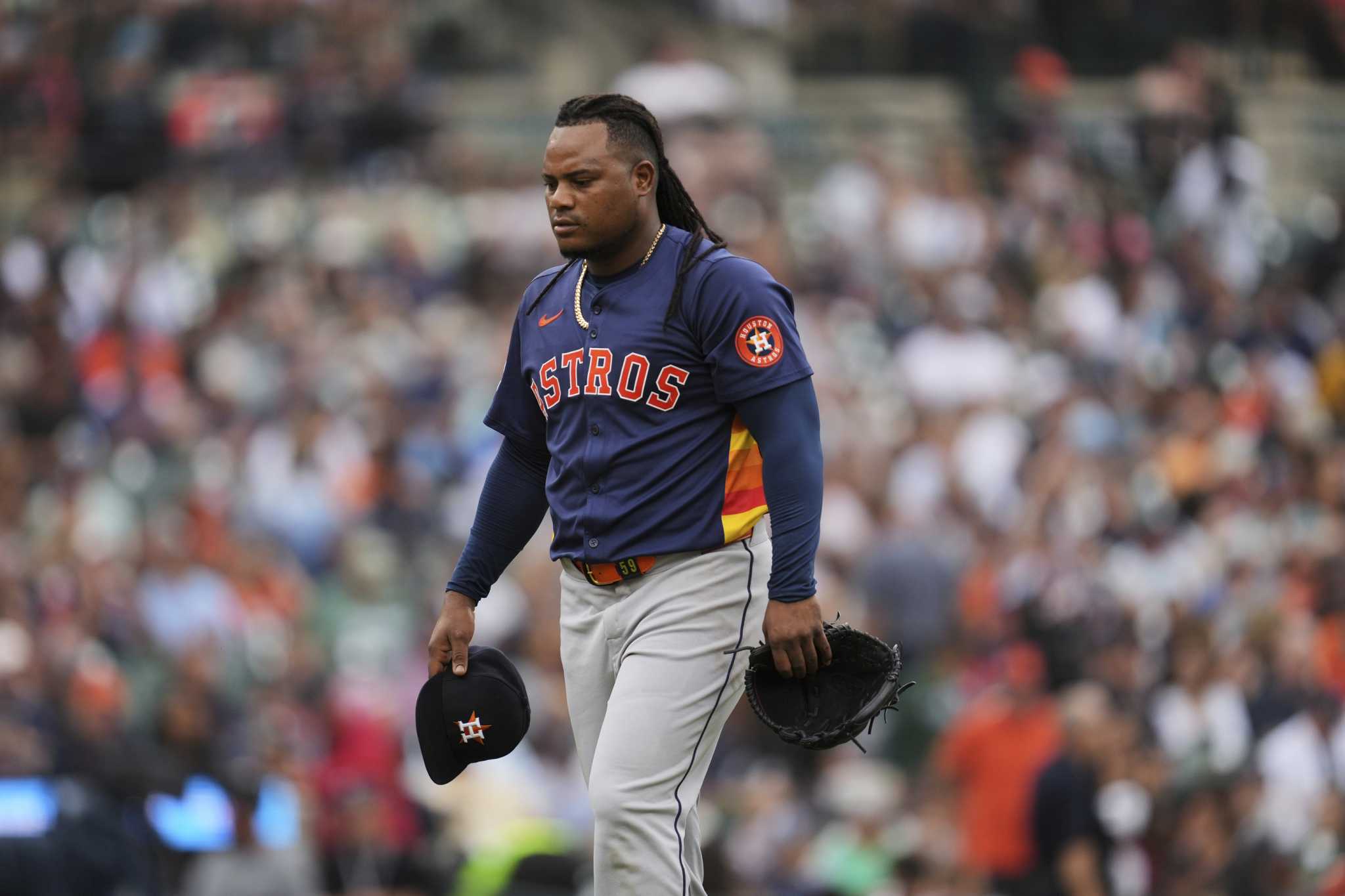 Astros finally score, but Tigers sweep after shelling Framber Valdez