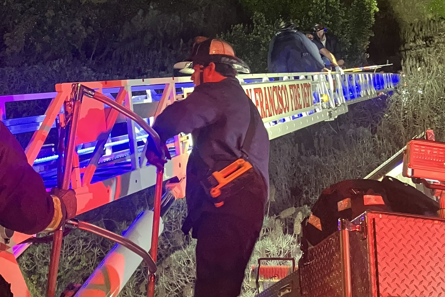S.F. emergency responders rescue person who fell off cliff