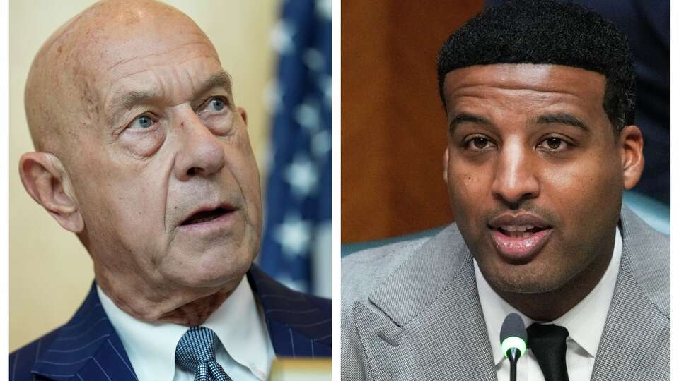 Houston Mayor John Whitmire, at left, and city councilmember Edward Pollard have different takes on the delayed payments.