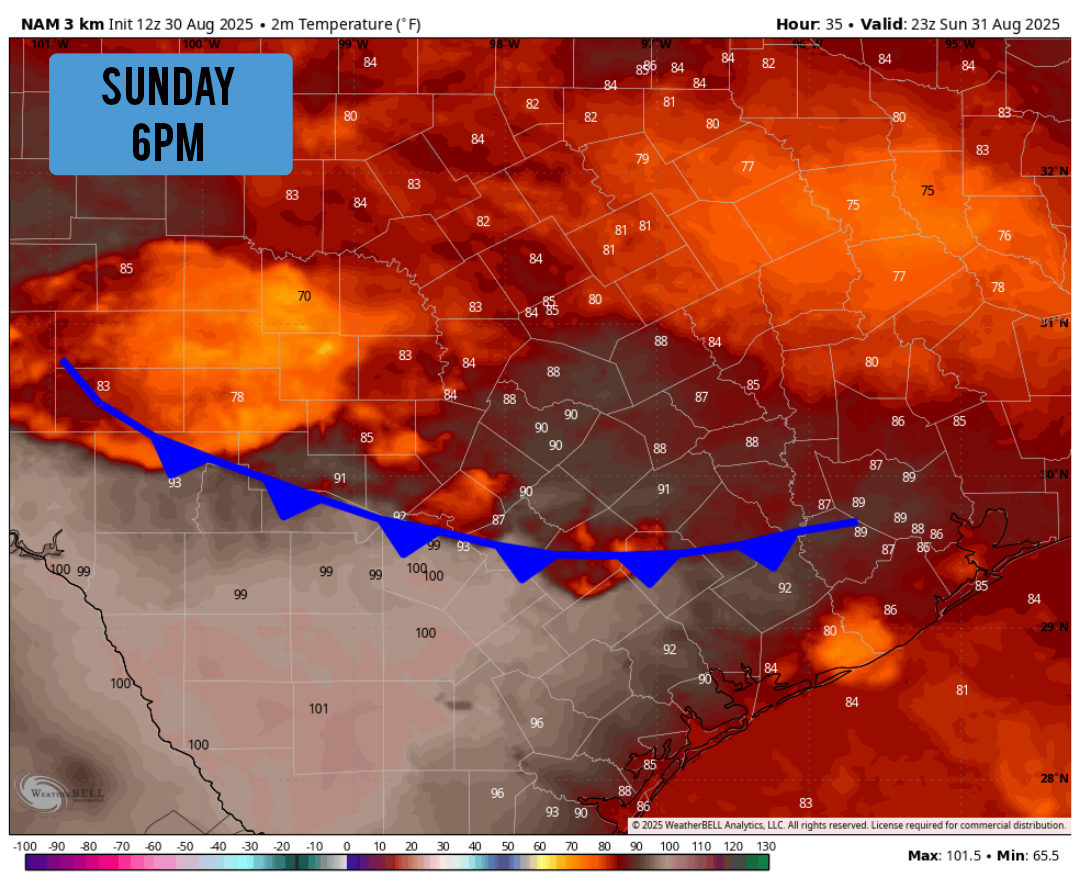 Cold front set to hit South Texas Sunday. Here’s a timeline.