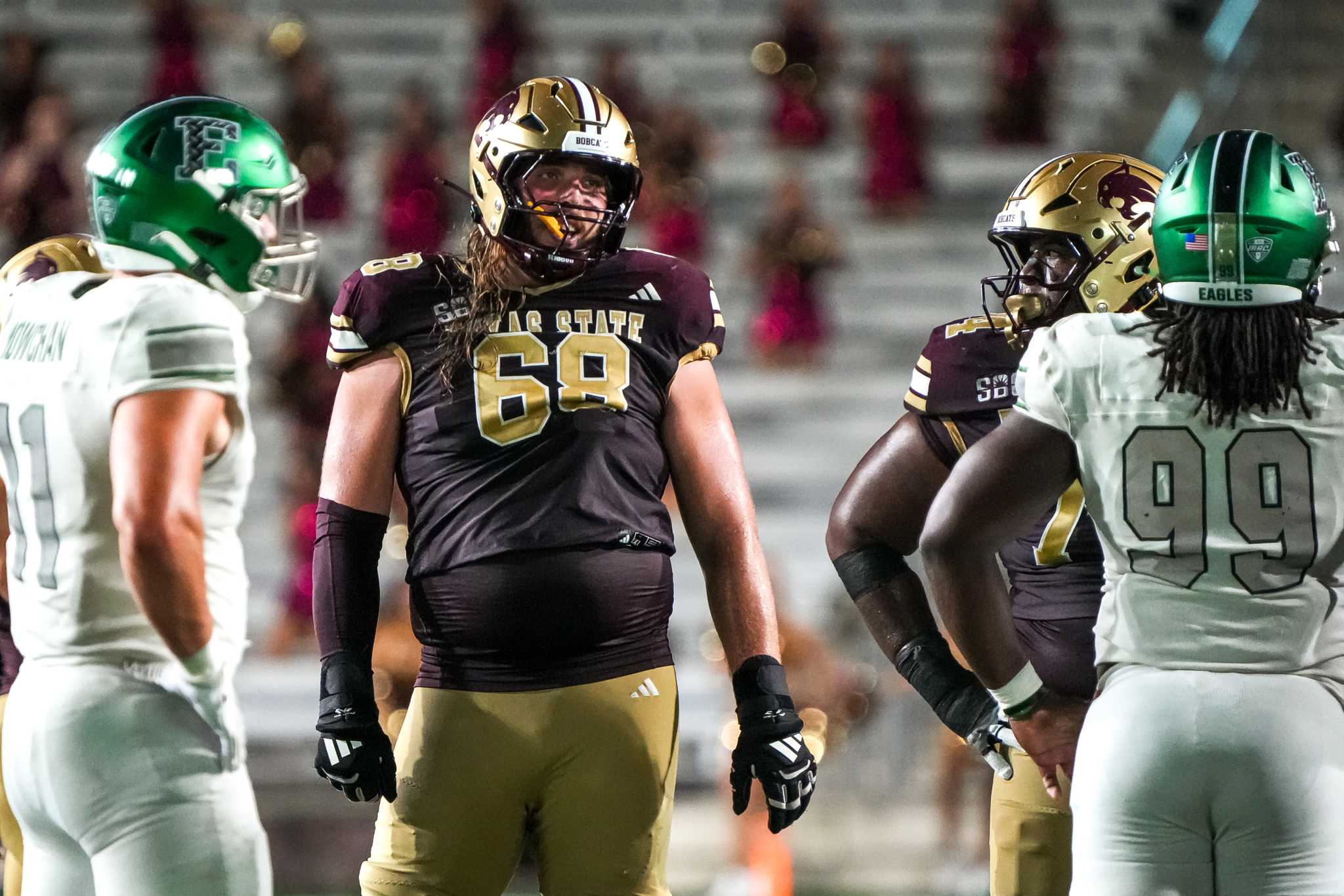 Texas State Bobcats reload their offensive line in preparation for Pac-12 defenses