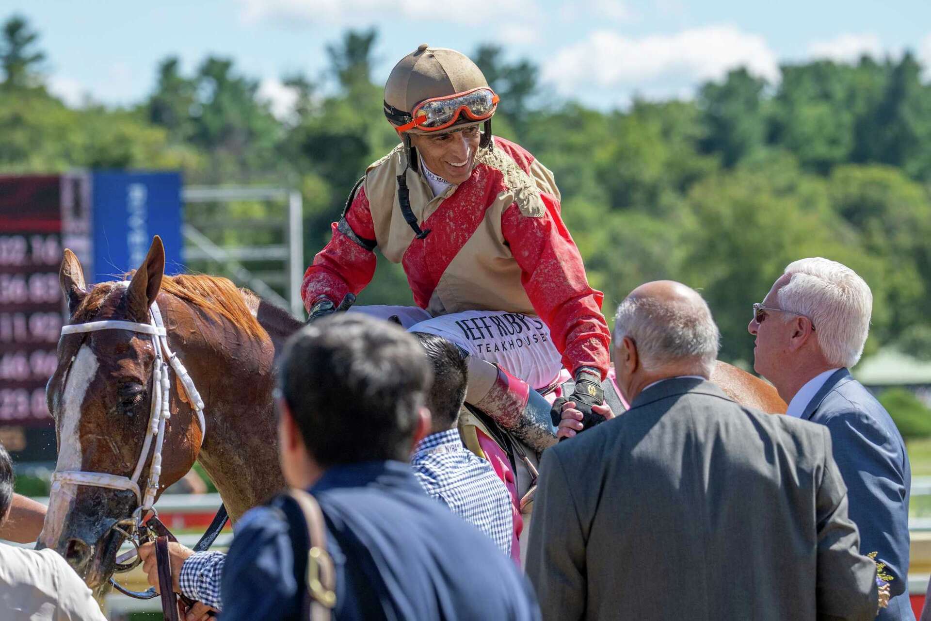 Antiquarian wins Jockey Club Gold Cup, Irad Ortiz hurt in race, image size:1920x1280