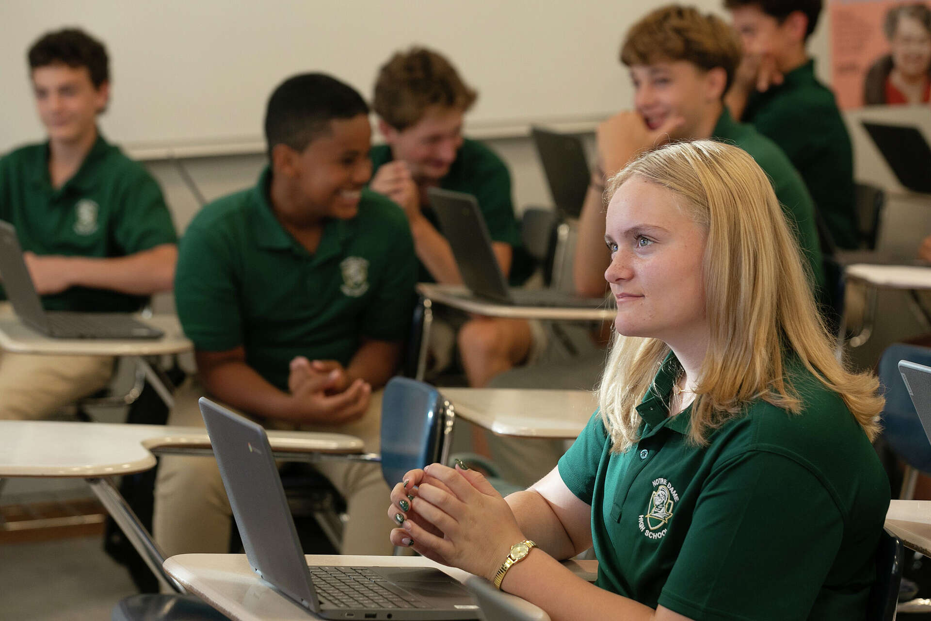 West Haven's Notre Dame High School celebrates first day as co-ed