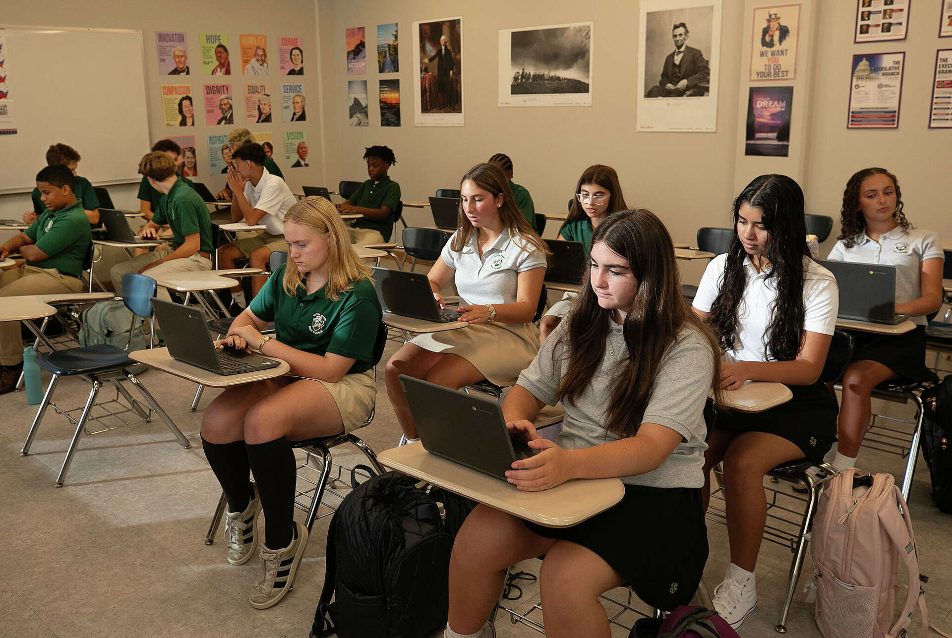 West Haven's Notre Dame High School celebrates first day as co-ed