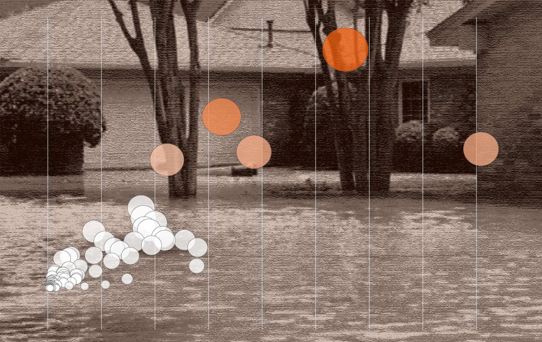 An illustration showing major home builders leading the way in flood zone construction.