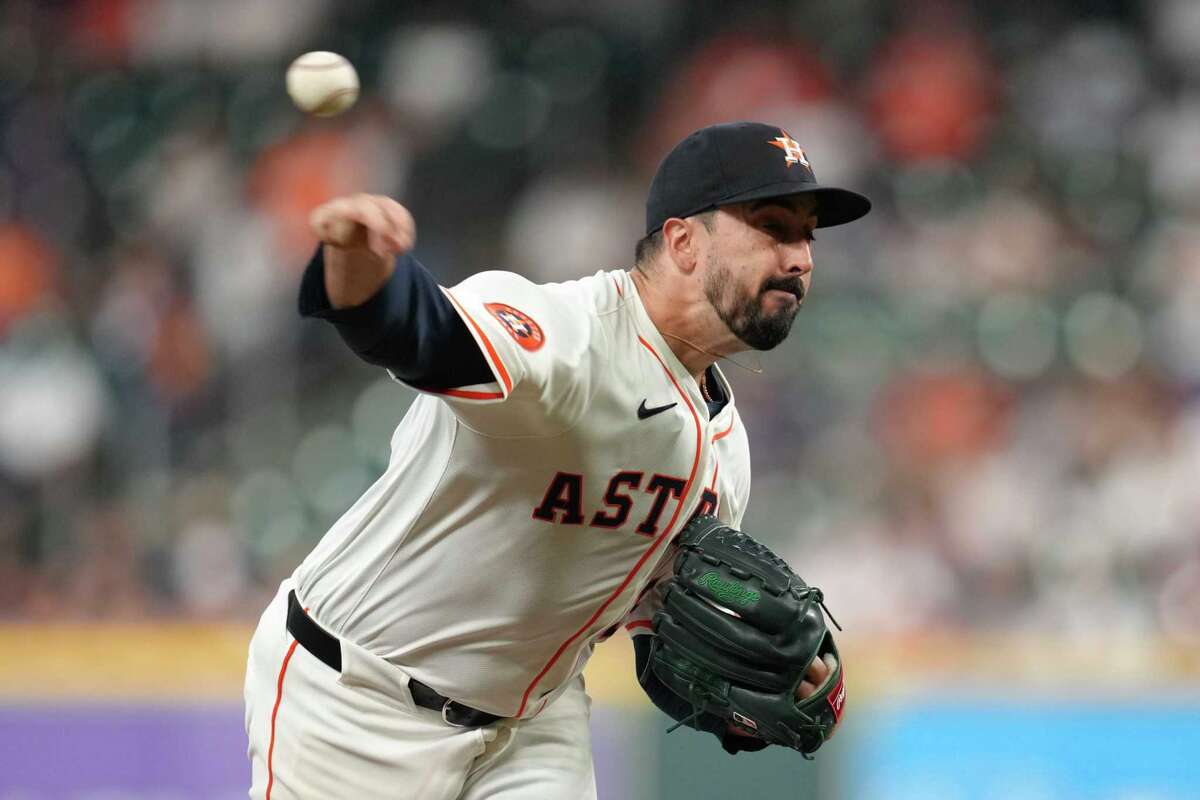 Houston Astros starting pitcher Jason Alexander (54) delivers during the first inning of a MLB baseball game in Houston, Wednesday, Sept. 3, 2025.