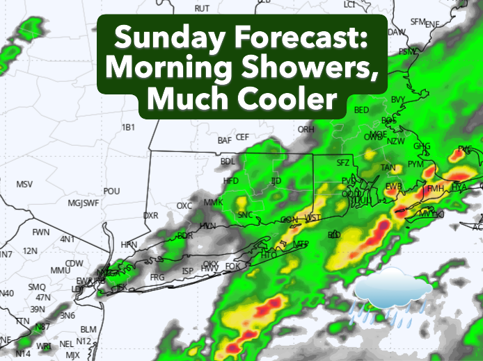Showers linger into Sunday as cooler air arrives in CT