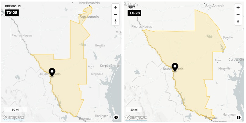 The impact of redistricting on Texas' District 28 for Laredo, Webb Co.