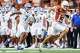 Texas Longhorns wide receiver Parker Livingstone (13) advances the ball as San Jose State Spartans defensive back Jalen Apalit-Williams (7) runs after him during the game against San Jose State at Darrell K Royal–Texas Memorial Stadium in Austin, Saturday, Sept. 6, 2025.