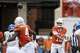 Texas Longhorns quarterback Arch Manning (16) throws a pass during the game against San José State at Darrell K Royal–Texas Memorial Stadium on Saturday, Sept. 6, 2025.