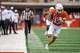 Texas Longhorns receiver Parker Livingstone (13) runs up the sideline during the game against San José State at Darrell K Royal–Texas Memorial Stadium on Saturday, Sept. 6, 2025.