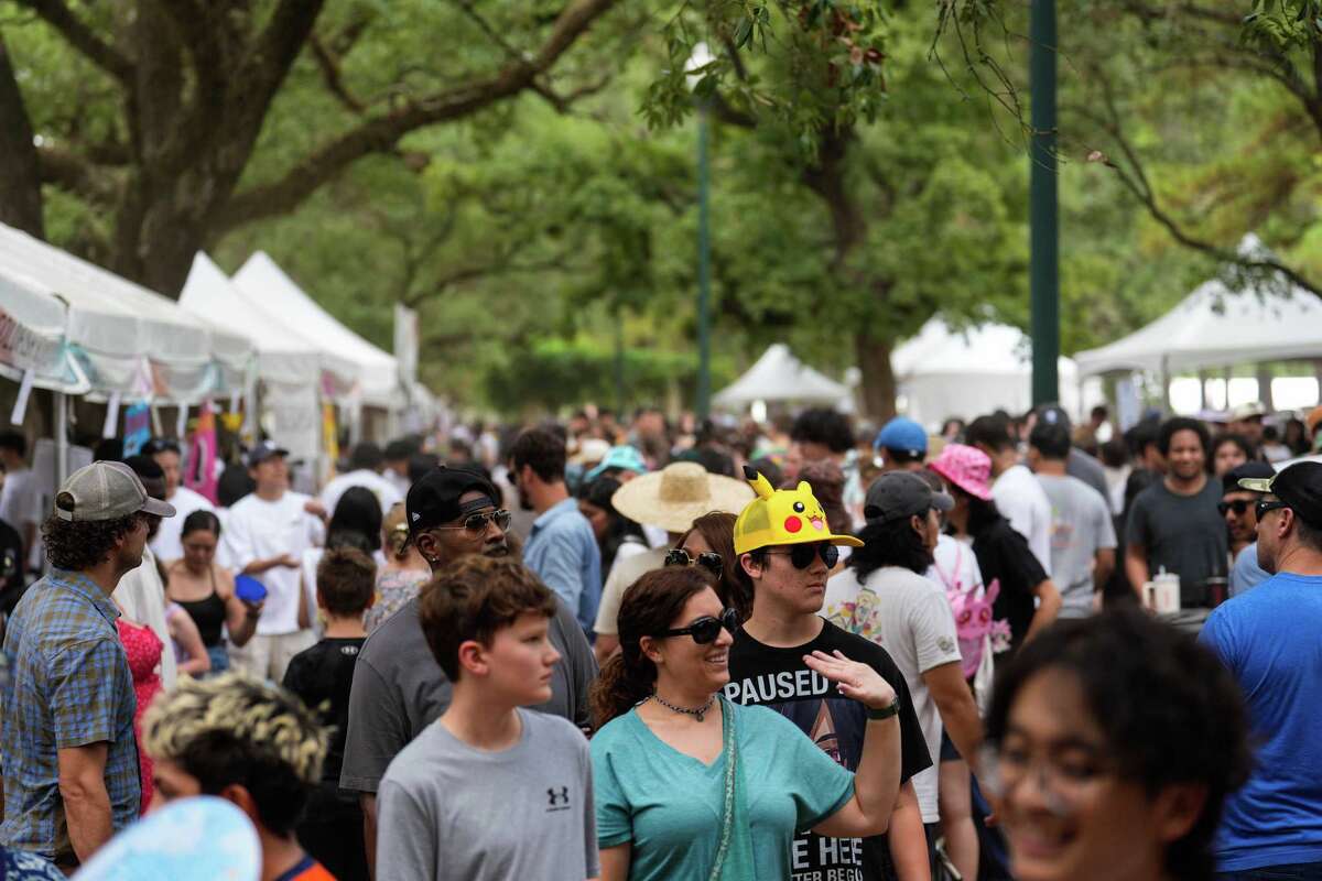Thousands of people gather for the Japan Festival on Saturday, Sept. 6, 2025 in Houston.