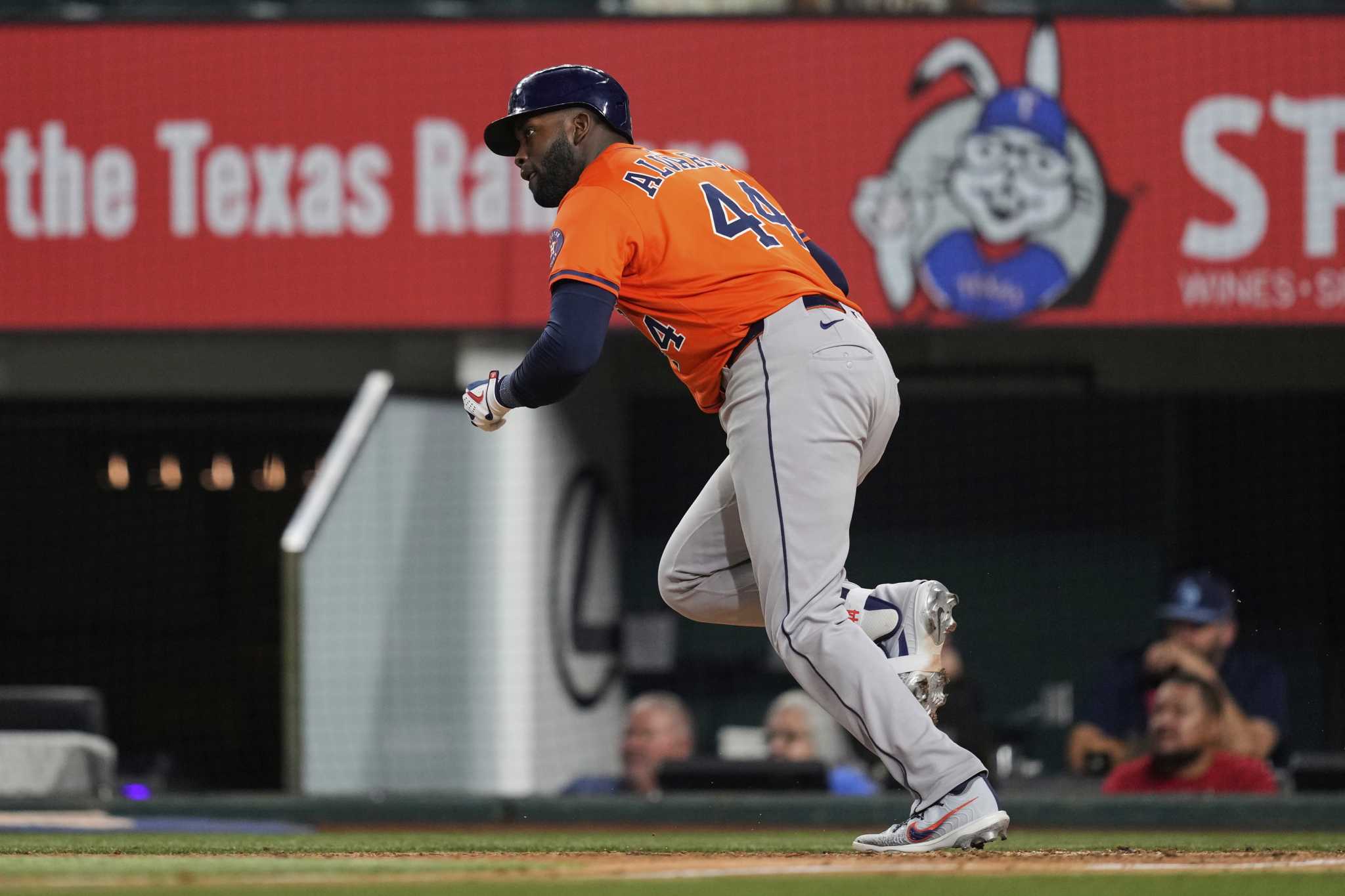 Houston Astros' Yordan Alvarez exits game with a left ankle sprain