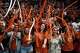Texas Longhorns fans cheer during the match against Stanford at the Moody Canter on Sunday, Sept. 7, 2025 in Austin.