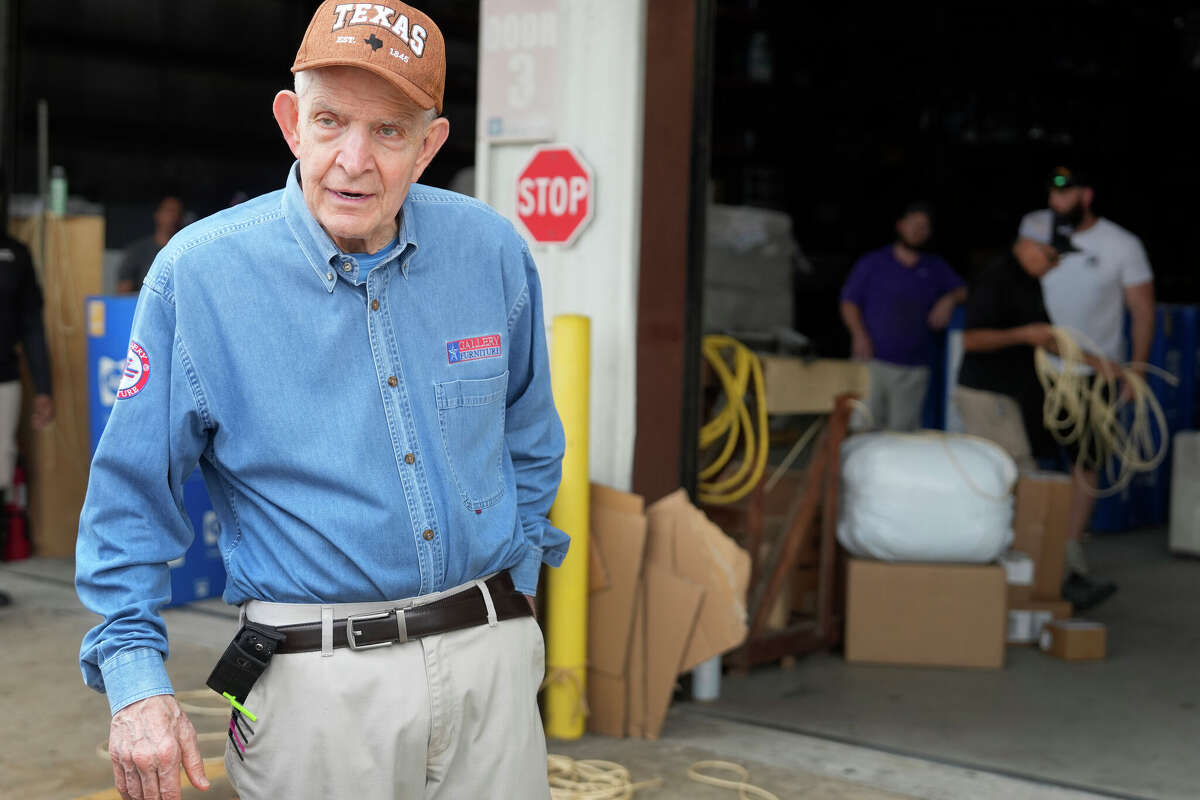 Jim “Mattress Mack” McIngvale is shown during the Memorial Day Mattress Giveaway at Gallery Furniture in Houston, Friday, May 23, 2025. In honor of Memorial Day, 200 mattresses were given to military personnel and veterans.