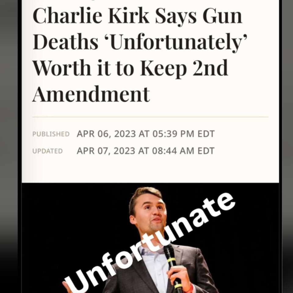 Backlash grows after Texas lawmaker posts old Charlie Kirk gun quote, image size:960x960