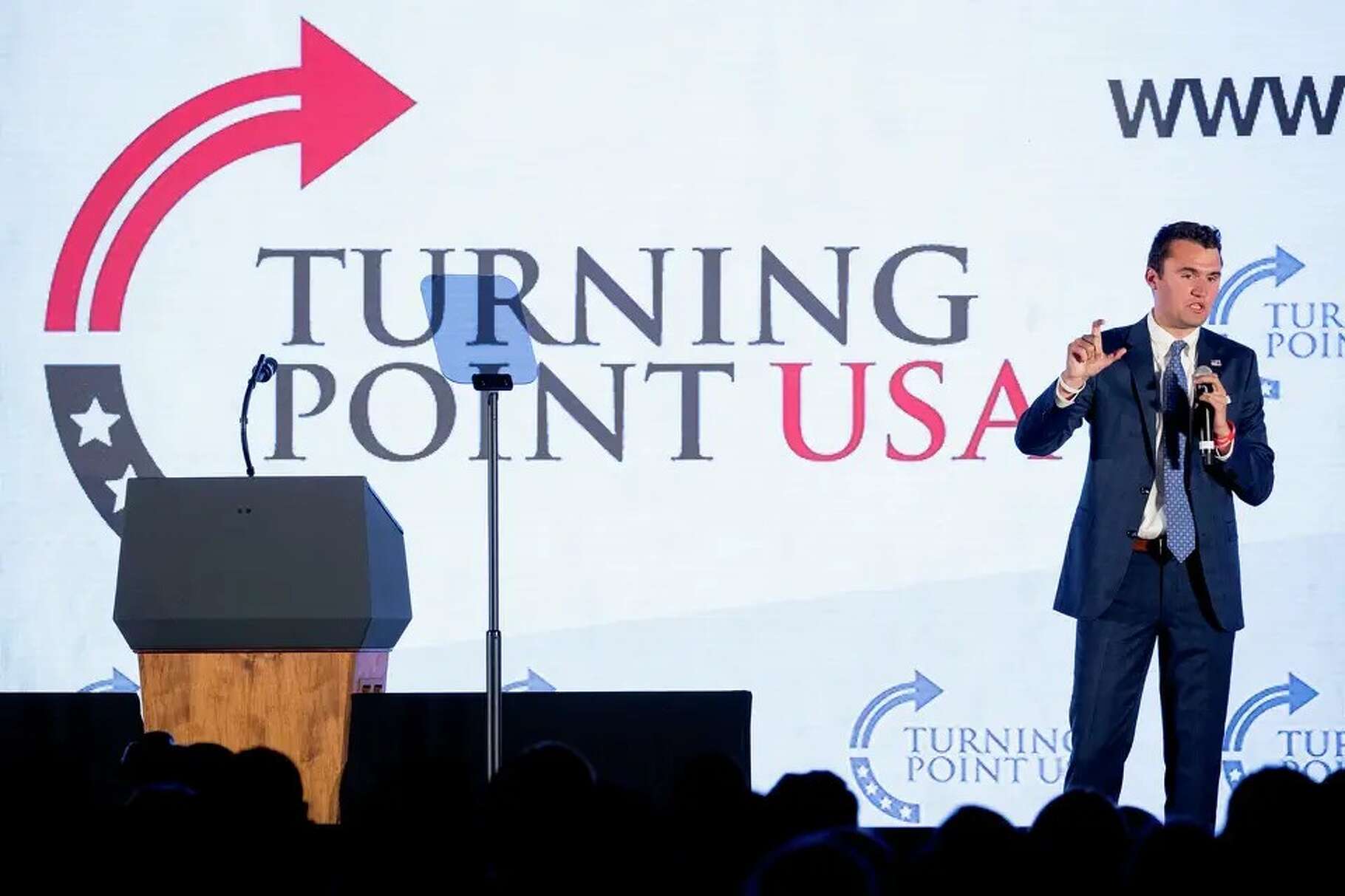Turning Point USA Founder Charlie Kirk speaks at Turning Point USA Teen Student Action Summit at the Marriott Marquis in Washington, Tuesday, July 23, 2019. (Andrew Harnik/AP)