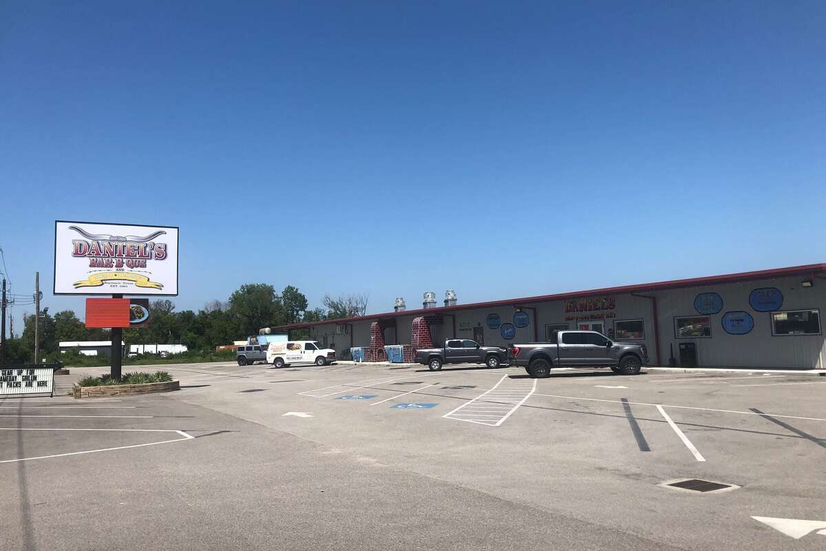 The exterior of the new building at Daniel's Bar-B-Que & Meat Market in Baytown, Texas.