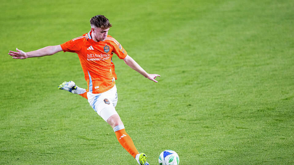 Jack McGlynn, pictured earlier this season, scored his sixth goal of the season in the Dynamo's loss at Colorado on Saturday.