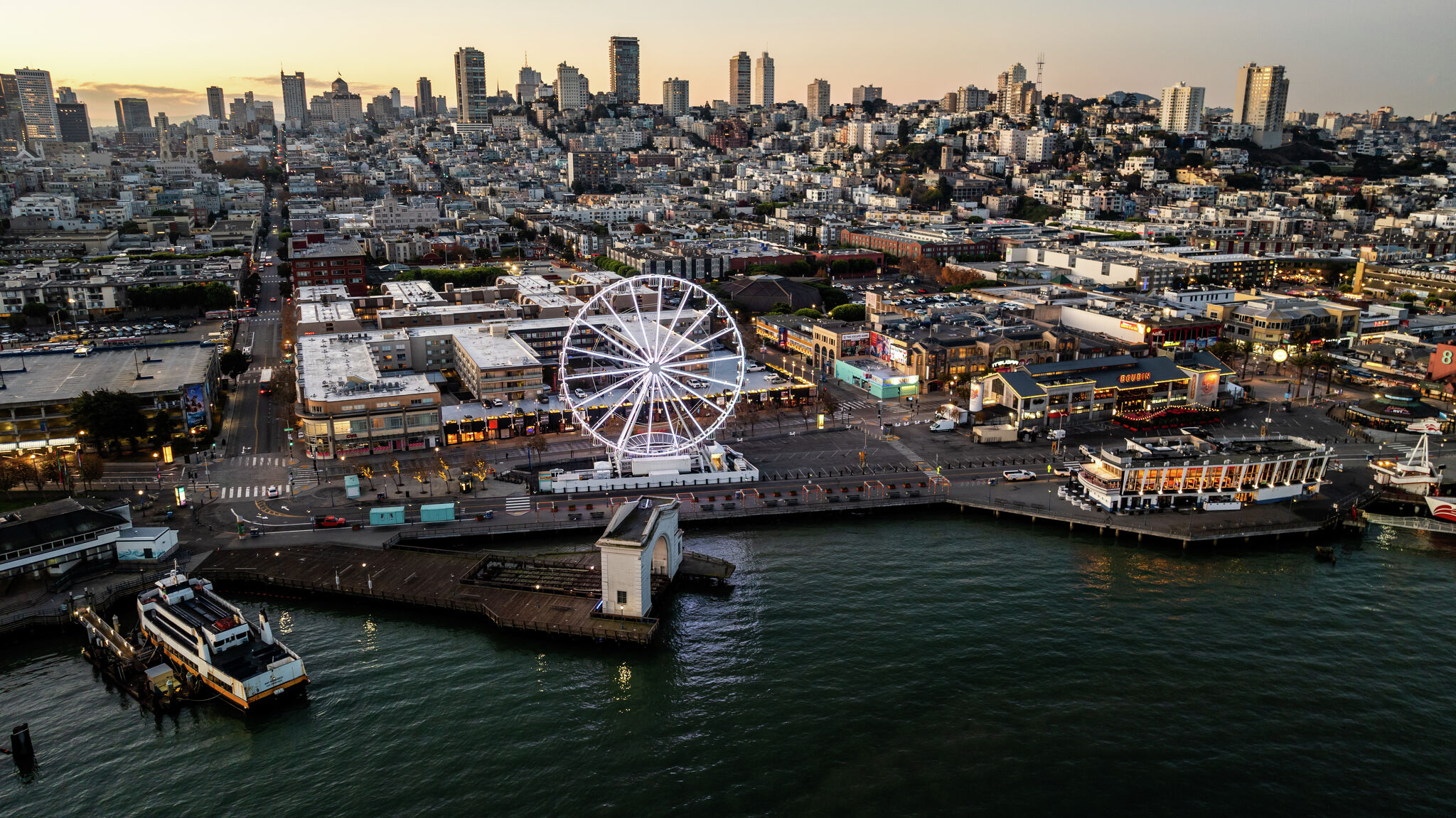New Netflix romantic comedy films at Fisherman's Wharf and across San Francisco
