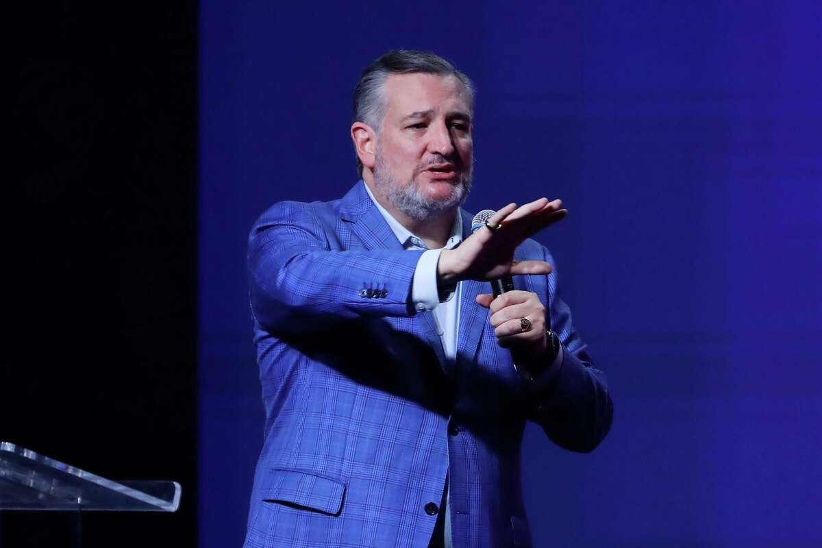 U.S. Sen. Ted Cruz speaks on Charlie Kirk during the first day of the Texas Youth Summit, held at the Waterway Marriott Friday, Sep. 19, 2025 in The Woodlands, Texas.