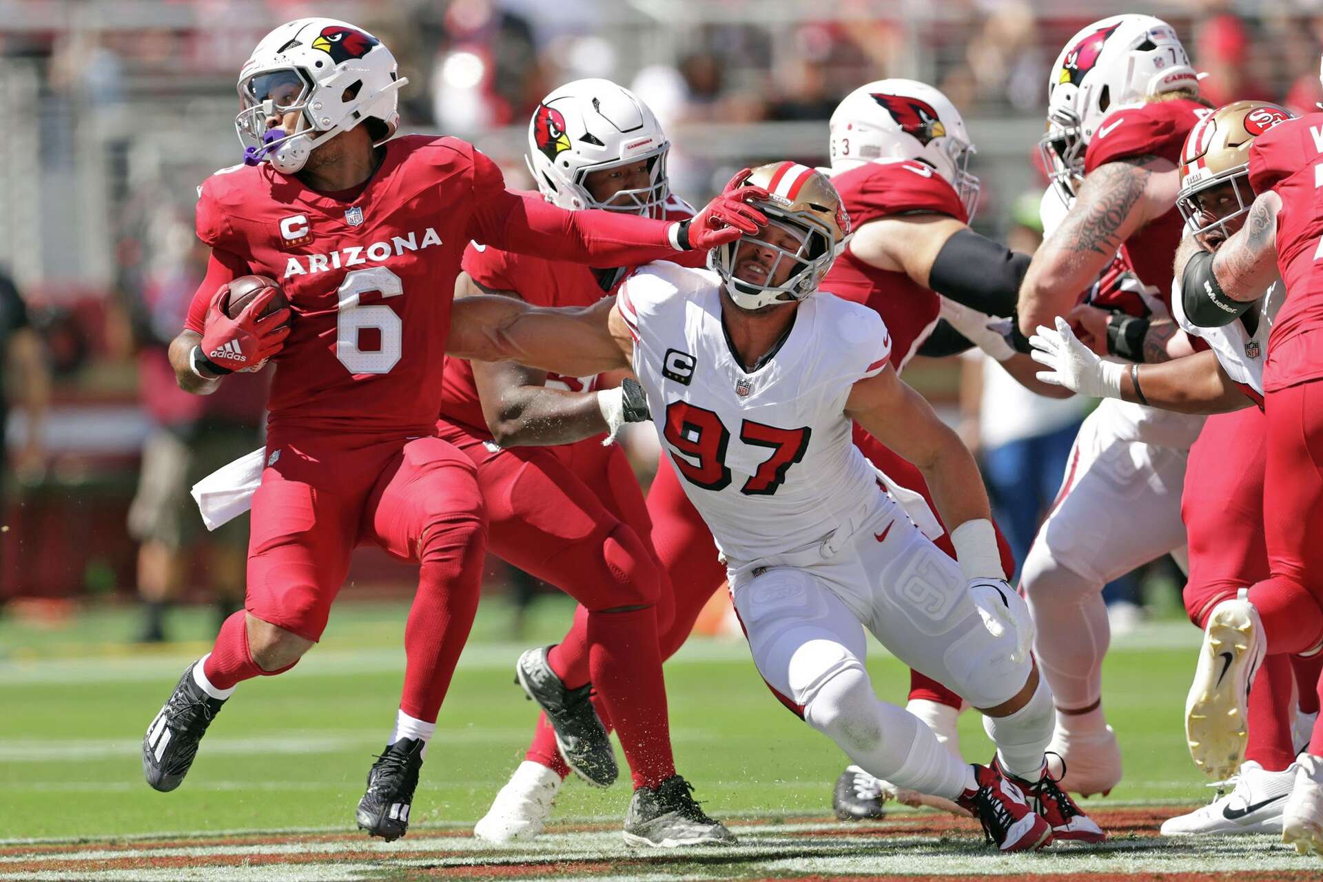 49ers concerned about Nick Bosa's knee injury: 'A real buzzkill'
